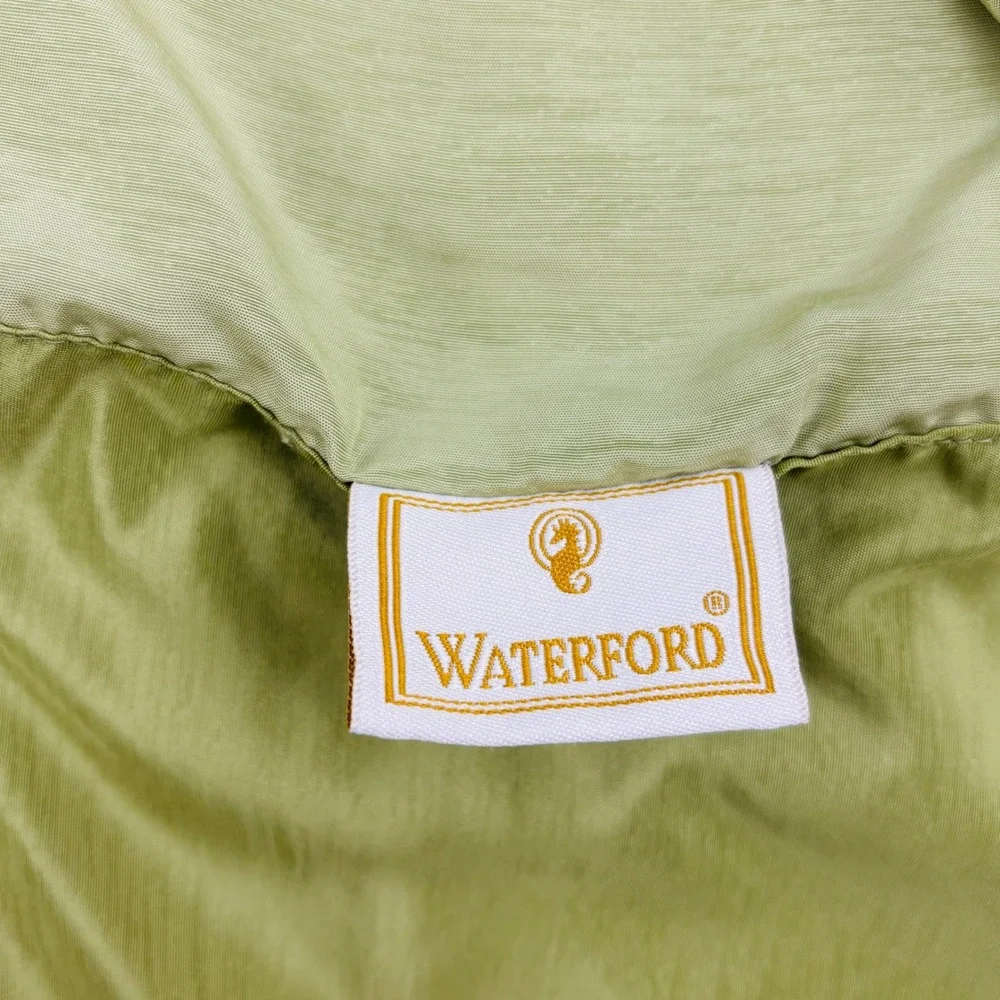 Waterford Tablecloth & 12 Napkin Set Sage Green Cloth 2003 Two Tone W-C Designs